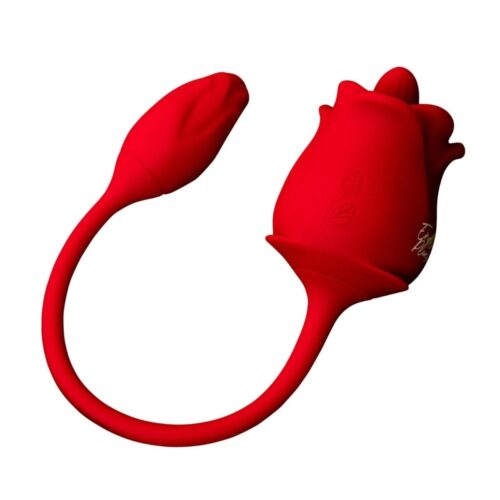Rose 2 in 1 Licking and Thrusting Vibrator (2) Rose 2 in 1 Licking and Thrusting Vibrator