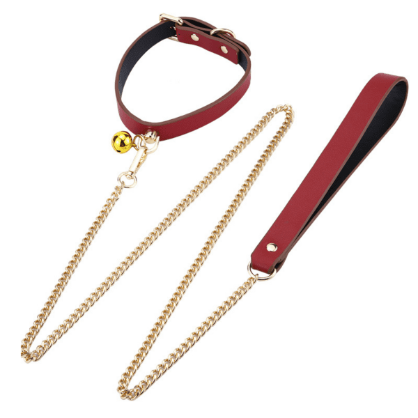 Black PU Leather with Gold Chain Premium 8-Piece Set