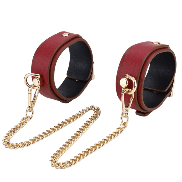 Black PU Leather with Gold Chain Premium 8-Piece Set
