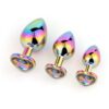 Rainbow Heart Shaped Jewelled Butt Plug