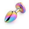 Rainbow Heart Shaped Jewelled Butt Plug