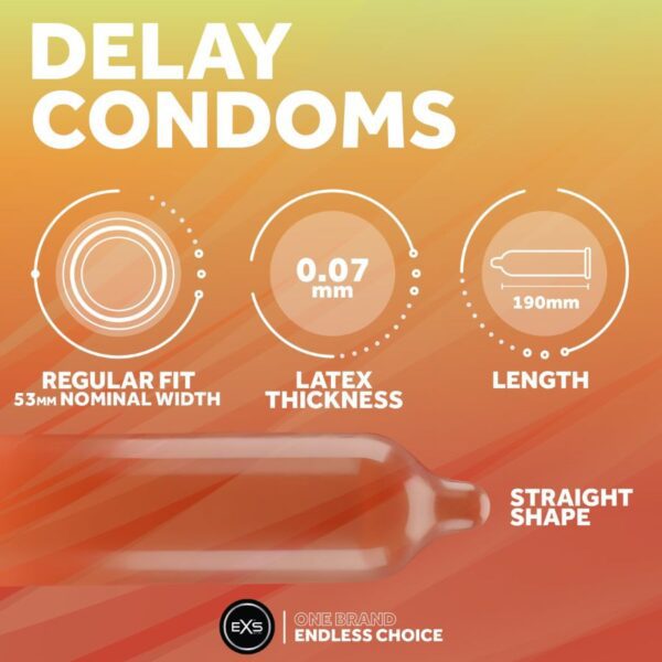 EXS Delay Endurance Condoms Pack of 12