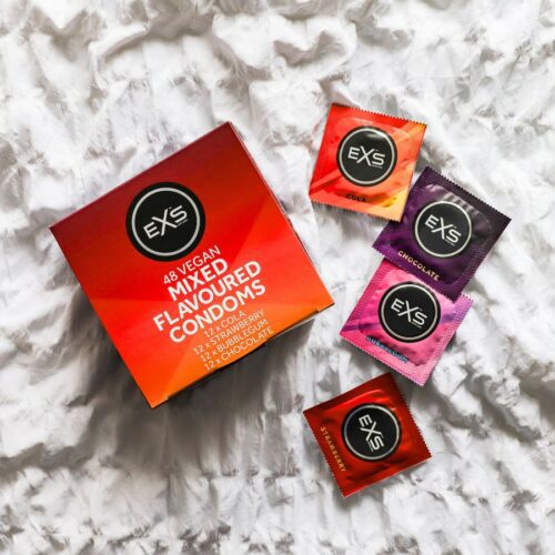EXS Mixed Flavoured Condoms Pack of 48 EXS Mixed Flavoured Condoms Pack of 48