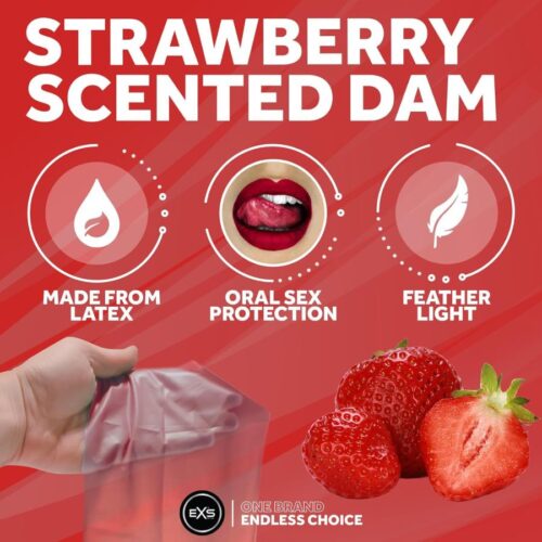 EXS Strawberry Oral Dam EXS Strawberry Oral Dam