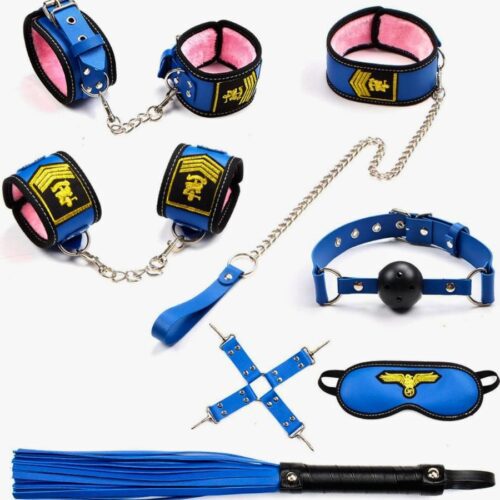 7 Piece Blue BDSM Bondage Set