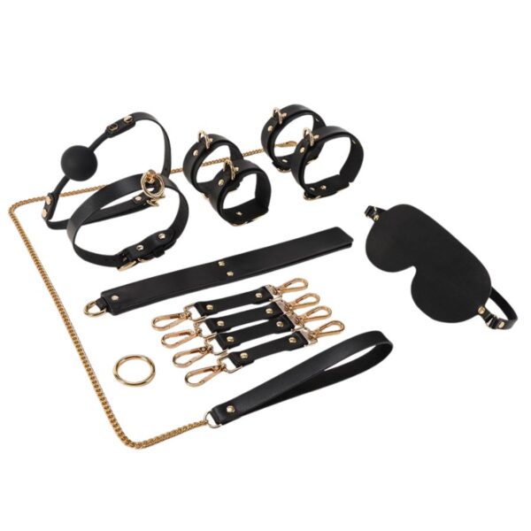 Luxury Black Leather BDSM Set