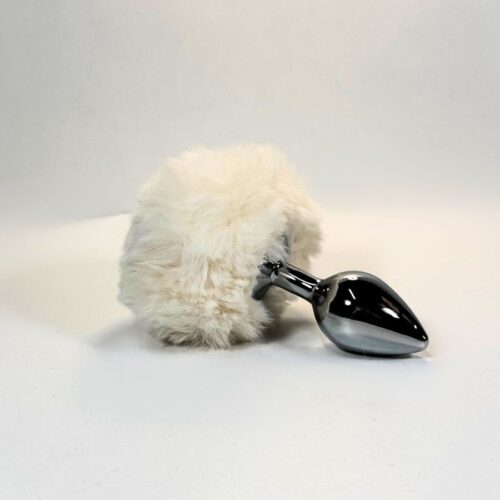 White Fury Bunny Tail Butt Plug White Fury Bunny Tail Butt Plug