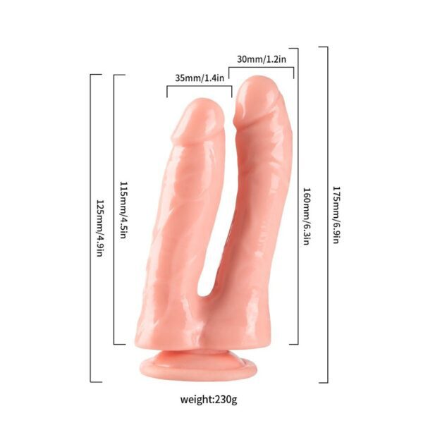 Dual Shaft Suction Cup Dildo